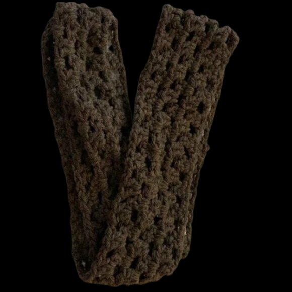 beautiful brown infinity scarf - handmade - Picture 2 of 3